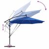vidaXL Ομπρέλα Cantilever Banana Αζούρ μπλε 294 x 294 x 248 cm