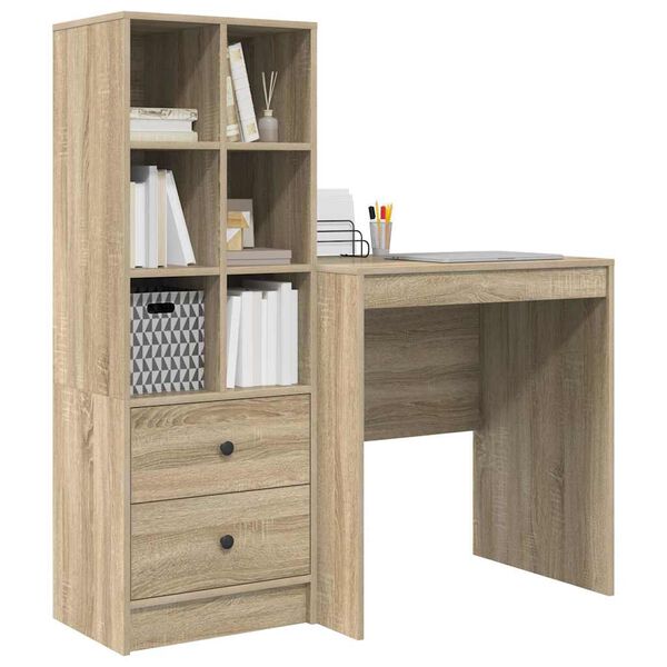 vidaXL Γραφείο με αποθηκευτικό χώρο 2 pcs Δρύς Sonoma 70 x 50 x 76 εκ.
