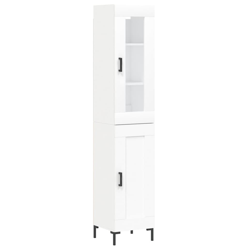 vidaXL Ντουλάπι Λευκό 34,5 x 34 x 180 εκ. από Επεξεργασμένο Ξύλο