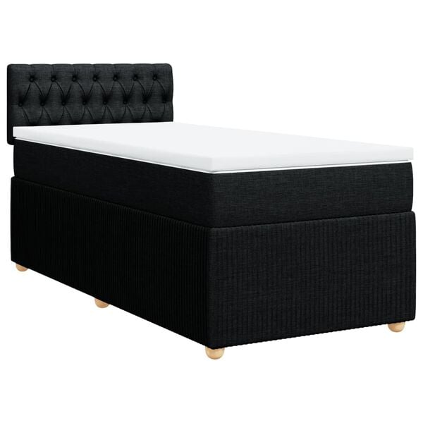 vidaXL &Kappa;&rho;&epsilon;&beta;ά&tau;&iota; Boxspring &mu;&epsilon; &Sigma;&tau;&rho;ώ&mu;&alpha; &Mu;&alpha;ύ&rho;&omicron; 90x200 &epsilon;&kappa;. &Upsilon;&phi;&alpha;&sigma;&mu;ά&tau;&iota;&nu;&omicron;
