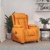 vidaXL Πολυθρόνα Μασάζ Κίτρινη Υφασμάτινη