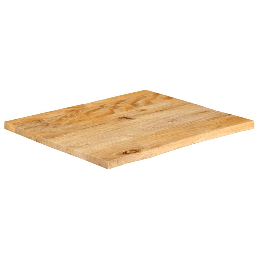vidaXL Επιφάνεια Τραπεζιού 60x60x2,5 εκ. Live Edge Μασίφ Ξύλο Μάνγκο