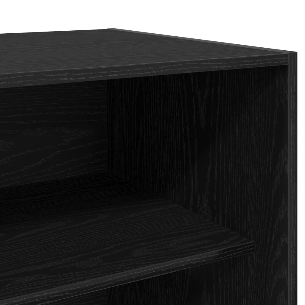Ντουλάπα vidaXL Μαύρο Δρυς 80x50x200 εκ από Επεξεργασμένο Ξύλο