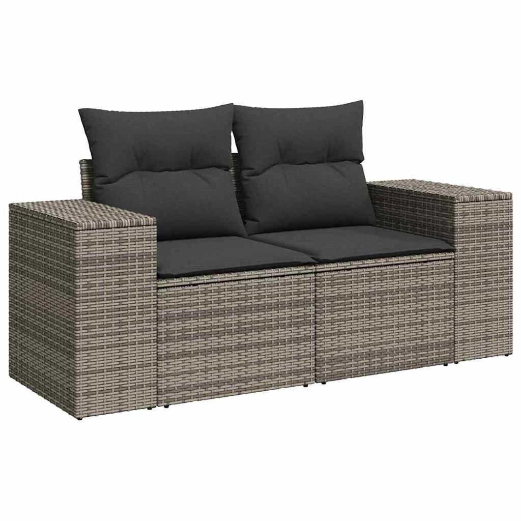 vidaXL Σετ Καναπέ Κήπου 8 pcs Γκρι συνθετικό ρατάν