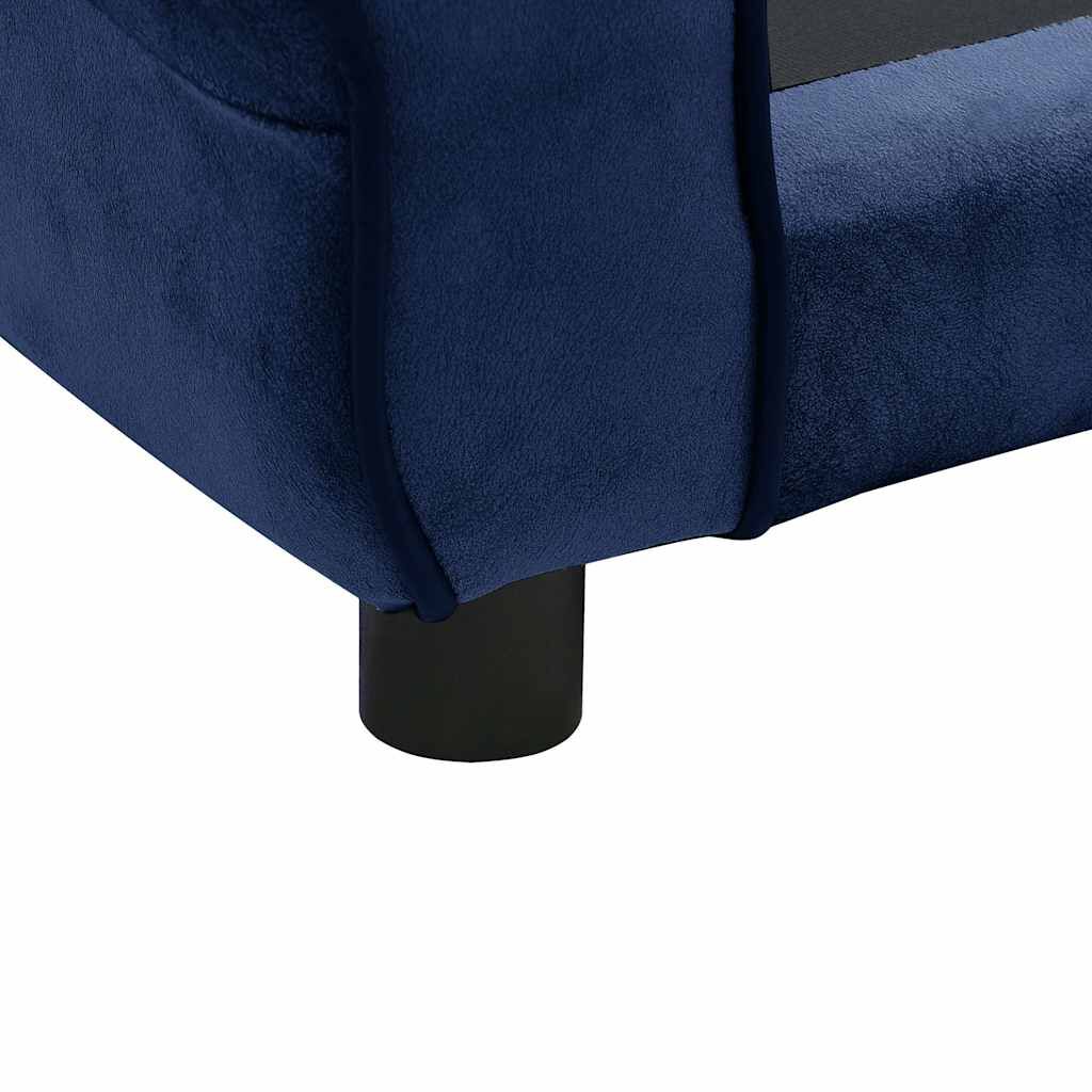 vidaXL Καναπές - Κρεβάτι Σκύλου Μπλε 72 x 45 x 30 εκ. Βελουτέ