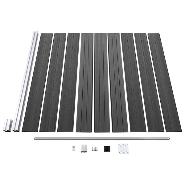 vidaXL Σετ Πάνελ Περίφραξης Μαύρο 1045 x 186 εκ. από WPC