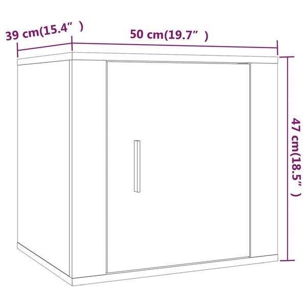 vidaXL Κομοδίνο Γκρι Sonoma 50x39x47 εκ.