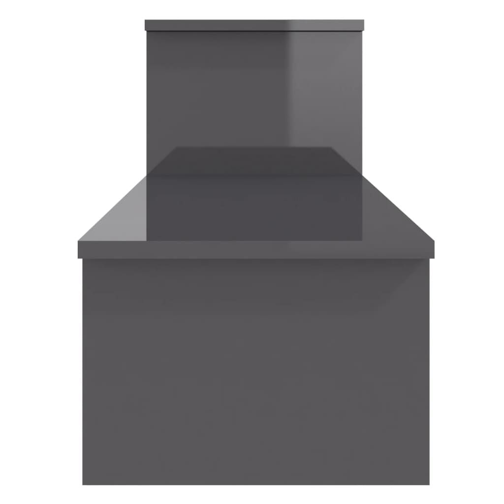 vidaXL Έπιπλο Τηλεόρασης Γυαλιστερό Γκρι 180 x 30 x 43 εκ. Επεξ. Ξύλο