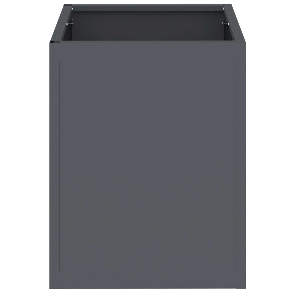 vidaXL Γλάστρα Κήπου Ανθρακί 50 x 32 x 40 εκ Κρύα έλαση από χάλυβα