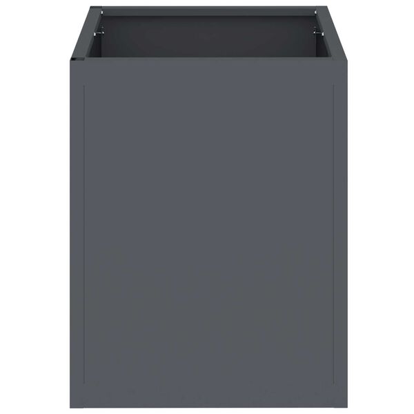 vidaXL Γλάστρα Κήπου Ανθρακί 50 x 32 x 40 εκ Κρύα έλαση από χάλυβα