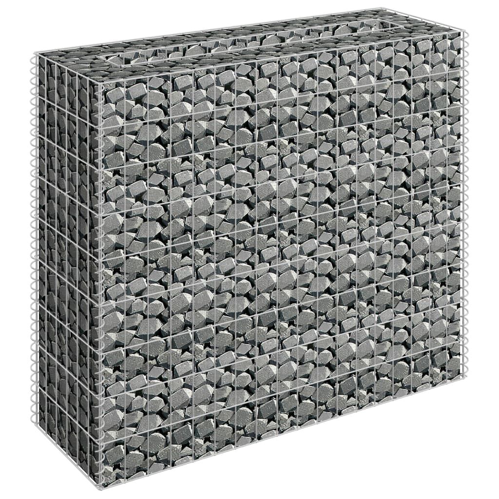 vidaXL Συρματοκιβώτιο-Γλάστρα Υπερυψωμένη 90x30x90 εκ. Γαλβ. Χάλυβας