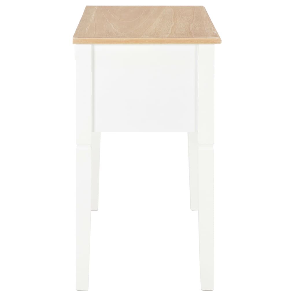 vidaXL Γραφείο Λευκό 109,5 x 45 x 77,5 εκ. Ξύλινο