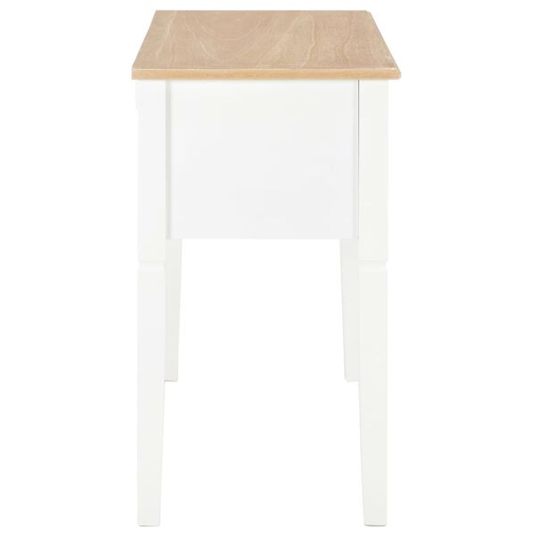 vidaXL Γραφείο Λευκό 109,5 x 45 x 77,5 εκ. Ξύλινο