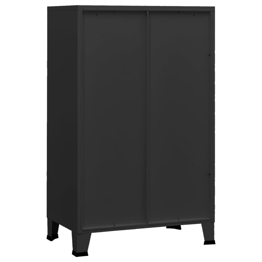 vidaXL Αρχειοθήκη Βιομηχανικού Στιλ Μαύρη 70 x 40 x 115 εκ. Ατσάλινη