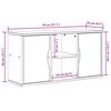 vidaXL Ντουλάπι τηλεόρασης ODDA Λευκό 79x24x40 εκ. Μασίφ Ξύλο Πεύκου