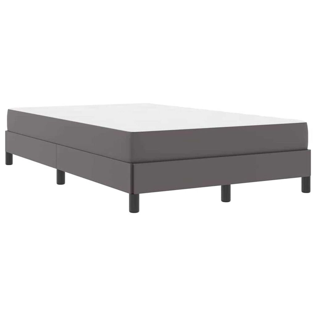 vidaXL Κρεβάτι Άλλο Γκρι 120 x 190 cm Τεχνητό δέρμα