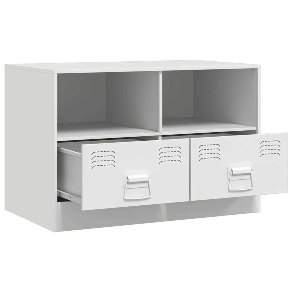 vidaXL Έπιπλα Τηλεόρασης 2 τεμ. Λευκό 67 x 39 x 44 εκ. από Χάλυβα