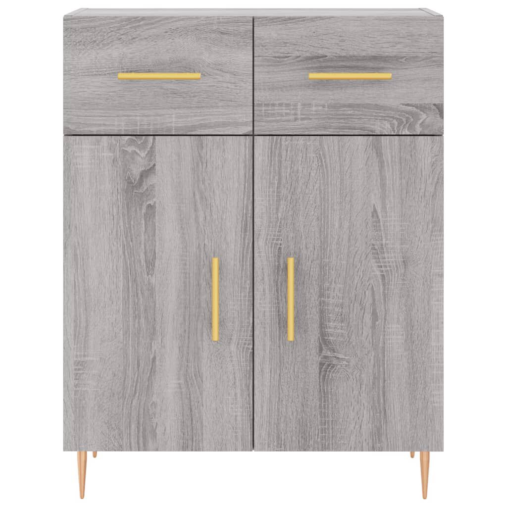 vidaXL Ντουλάπι Γκρι Sonoma 69,5 x 34 x 180 εκ. Επεξεργασμένο Ξύλο
