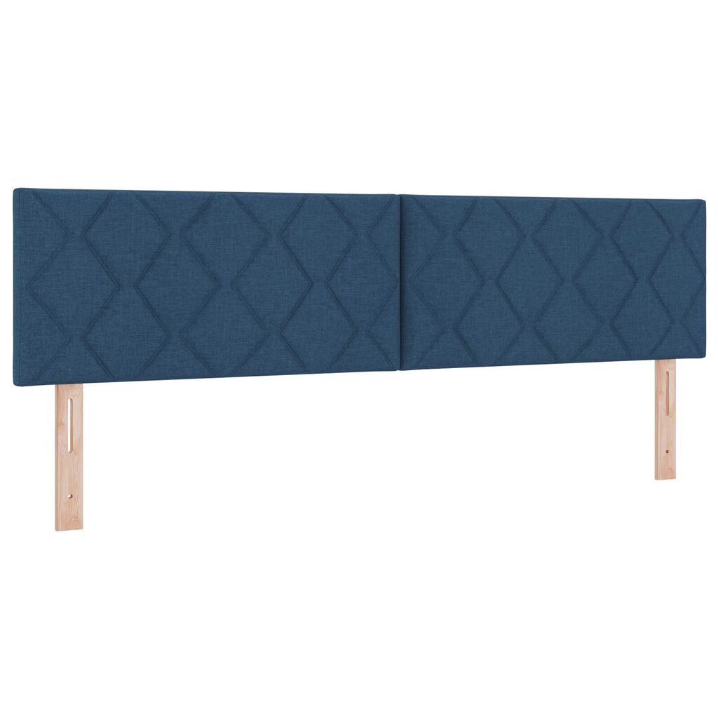 vidaXL Κρεβάτι Βάση Στρώματος Με Στρώμα Μπλε 180x200 εκ. Ύφασμα