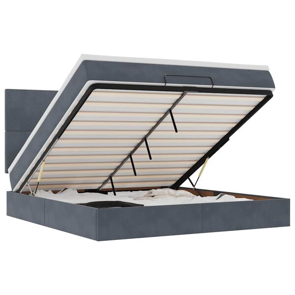 vidaXL &Omicron;&theta;&omega;&mu;&alpha;&nu;&iota;&kappa;ό &kappa;&rho;&epsilon;&beta;ά&tau;&iota; &mu;&epsilon; &sigma;&tau;&rho;ώ&mu;&alpha;&tau;&alpha; &Sigma;&kappa;&omicron;ύ&rho;&omicron; &gamma;&kappa;&rho;&iota; 180x200cm Velvet