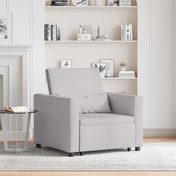 vidaXL Μονός καναπές-κρεβάτι Σκούρο γκρι 90 x 165 x 87 εκ. ύφασμα
