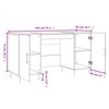 vidaXL Γραφείο Γυαλιστερό Λευκό 140x50x75 εκ. Επεξεργασμένο Ξύλο