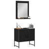 vidaXL Σετ Επίπλων Μπάνιου με αποθήκευση 2 pcs Μαύρο 60 x 33 x 60 εκ