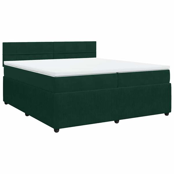 vidaXL &Kappa;&rho;&epsilon;&beta;ά&tau;&iota; Boxspring &mu;&epsilon; &Sigma;&tau;&rho;ώ&mu;&alpha; &Sigma;&kappa;&omicron;ύ&rho;&omicron; &Pi;&rho;ά&sigma;&iota;&nu;&omicron; 200x200&epsilon;&kappa;. &Beta;&epsilon;&lambda;&omicron;ύ&delta;&iota;&nu;&omicron;