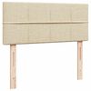vidaXL Οθωμανικό κρεβάτι με στρώμα Cream 120x190 cm Ύφασμα
