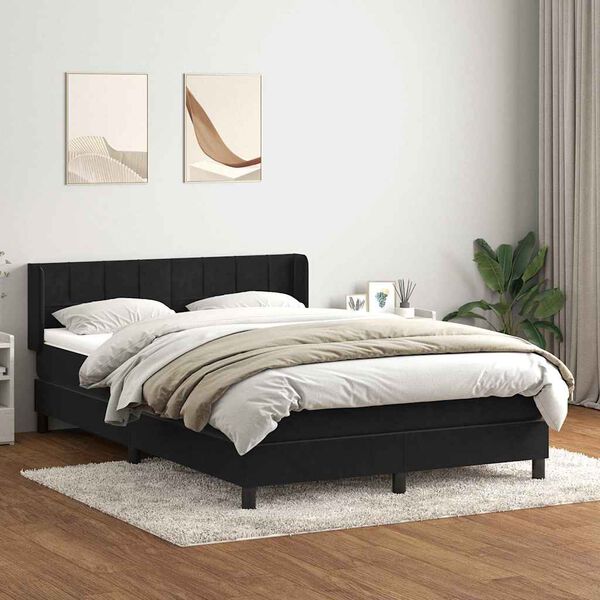 vidaXL &Kappa;&rho;&epsilon;&beta;ά&tau;&iota; Boxspring &mu;&epsilon; &Sigma;&tau;&rho;ώ&mu;&alpha; &Mu;&alpha;ύ&rho;&omicron; 1140x210 &epsilon;&kappa;. &Beta;&epsilon;&lambda;&omicron;ύ&delta;&iota;&nu;&omicron;