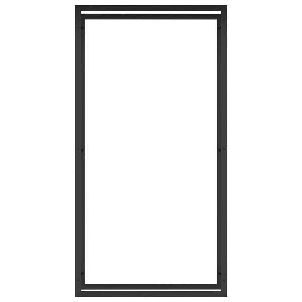 vidaXL Ράφι Ξύλων Μαύρη Ματ Ατσάλινη 80x28x154 εκ.