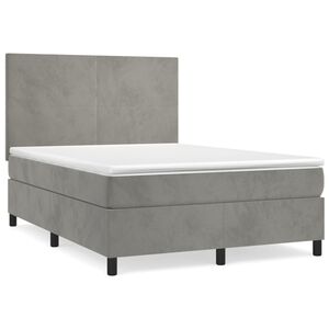 vidaXL &Kappa;&rho;&epsilon;&beta;ά&tau;&iota; Boxspring &mu;&epsilon; &Sigma;&tau;&rho;ώ&mu;&alpha; &Alpha;&nu;&omicron;&iota;&chi;&tau;ό &Gamma;&kappa;&rho;&iota; 140x190 &epsilon;&kappa;. &Beta;&epsilon;&lambda;&omicron;ύ&delta;&iota;&nu;&omicron;