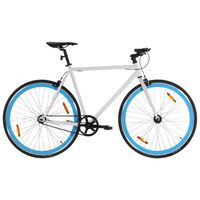 vidaXL Ποδήλατο Μονής Ταχύτητας Λευκό και Μπλε 700c 51 εκ.