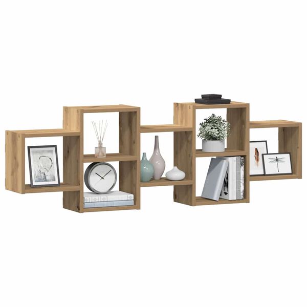 vidaXL Ράφι Τοίχου Αρτισιανή Δρυς 129x18x42 εκ. από Επεξεργασμένο Ξύλο