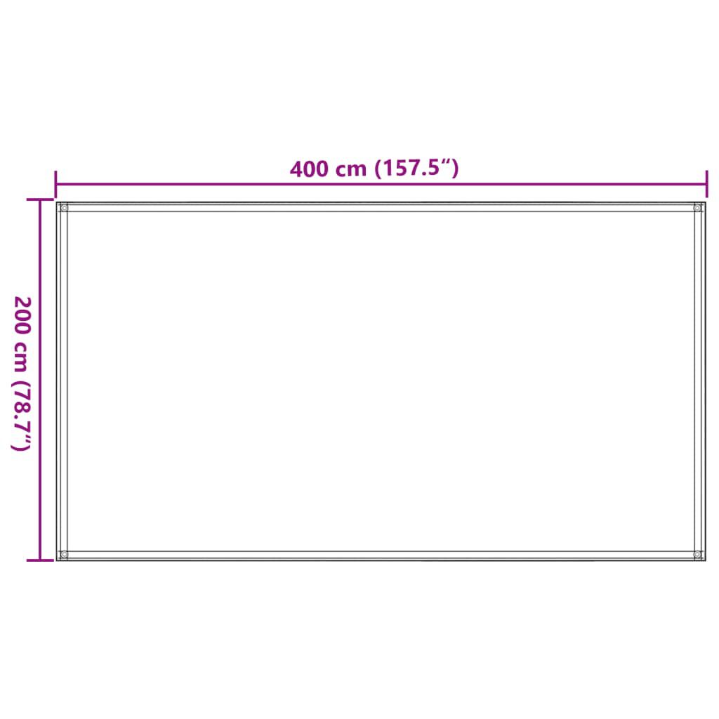 vidaXL Χαλί Σκηνής Μαύρο 200 x 400 εκ.