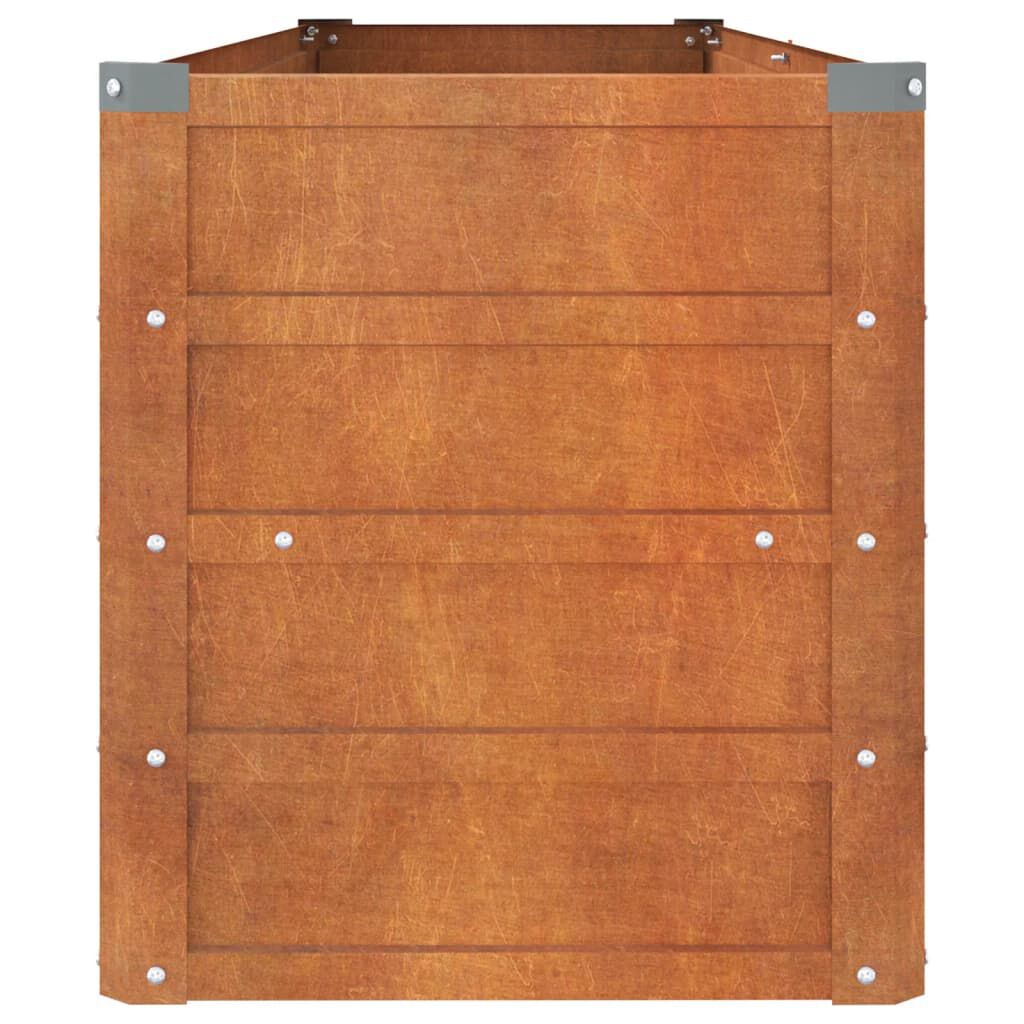 vidaXL Ζαρντινιέρα Σκουριασμένο 160x40x45 εκ. Ατσάλι Σκληρυθέν Αέρα