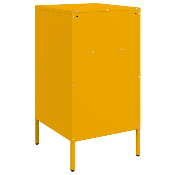 vidaXL Κομοδίνα 2 τεμ. Μουσταρδί 36 x 39 x 68 εκ. από Χάλυβα
