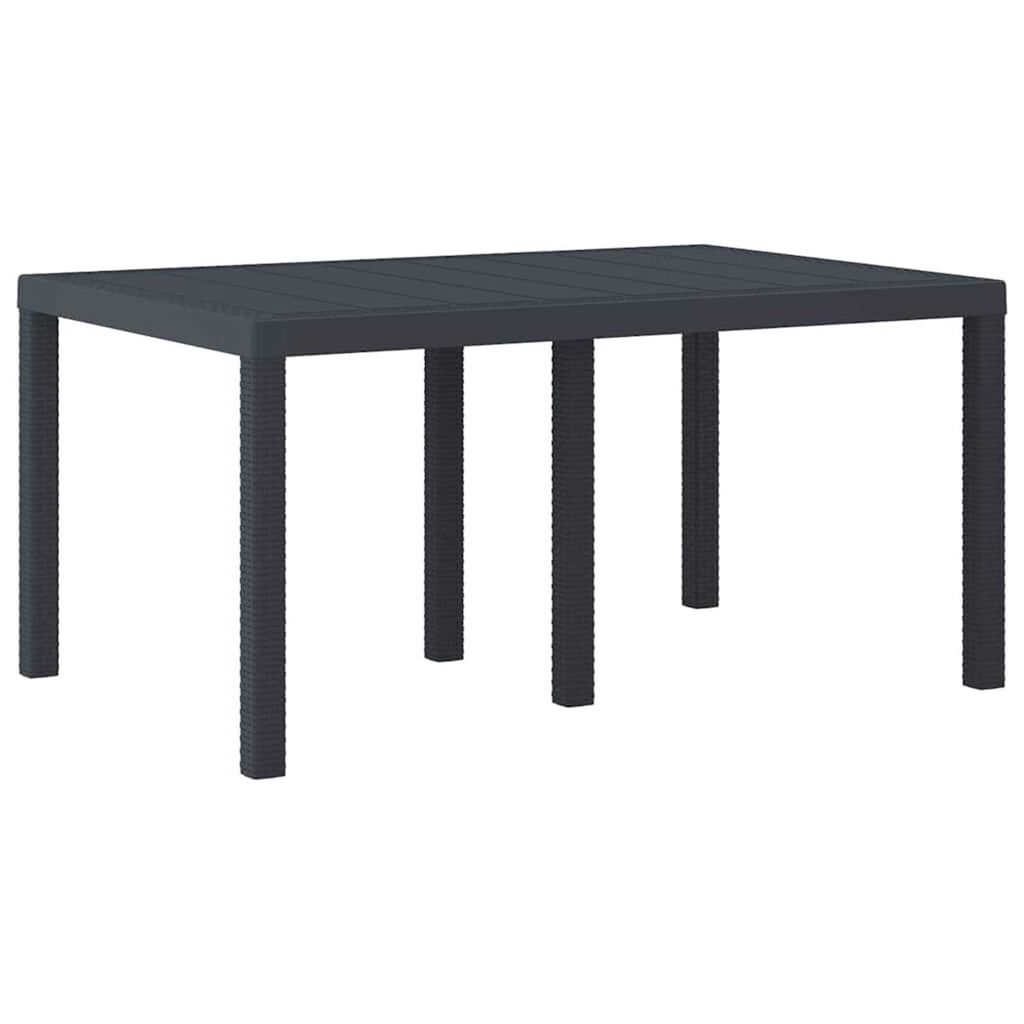vidaXL Σέτ φαγητού για κήπο 5 pcs Λευκό Rattan Polt