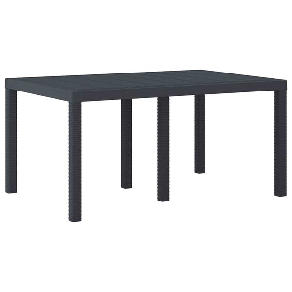 vidaXL Σέτ φαγητού για κήπο 5 pcs Λευκό Rattan Polt