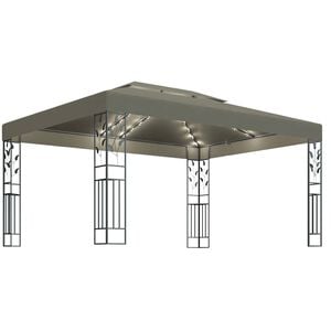 vidaXL &Kappa;&iota;ό&sigma;&kappa;&iota; &mu;&epsilon; &Delta;&iota;&pi;&lambda;ή &Omicron;&rho;&omicron;&phi;ή &kappa;&alpha;&iota; &Phi;&omega;&tau;ά&kappa;&iota;&alpha; LED Taupe 3 x 4 &mu;.