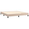 vidaXL Κρεβάτι Boxspring με Στρώμα Καπουτσίνο 180x200 εκ. Συνθ. Δέρμα