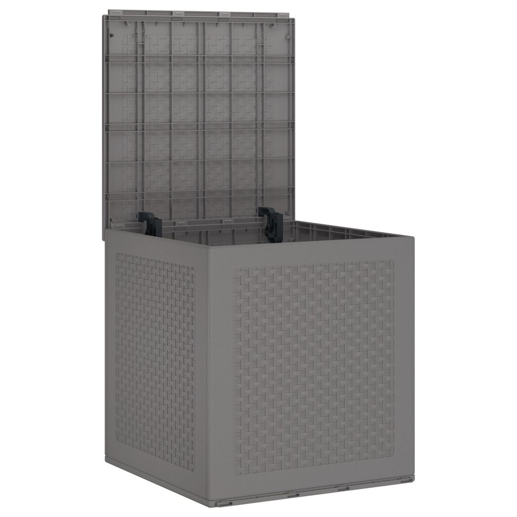 vidaXL Κουτί Αποθήκευσης Κήπου Ανοιχτό Γκρι 55x53x57 cm PP