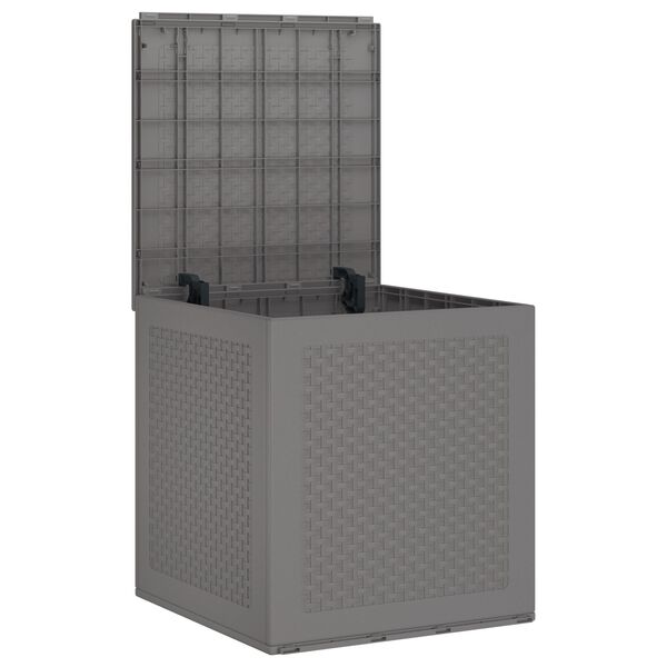 vidaXL Κουτί Αποθήκευσης Κήπου Ανοιχτό Γκρι 55x53x57 cm PP