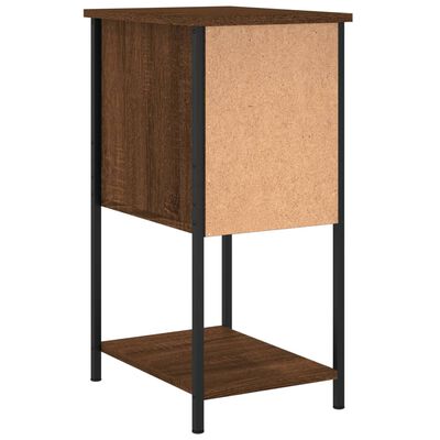 vidaXL Κομοδίνα 2 Τεμ. Καφέ Δρυς 32x42x70 εκ. Επεξεργασμένο Ξύλο