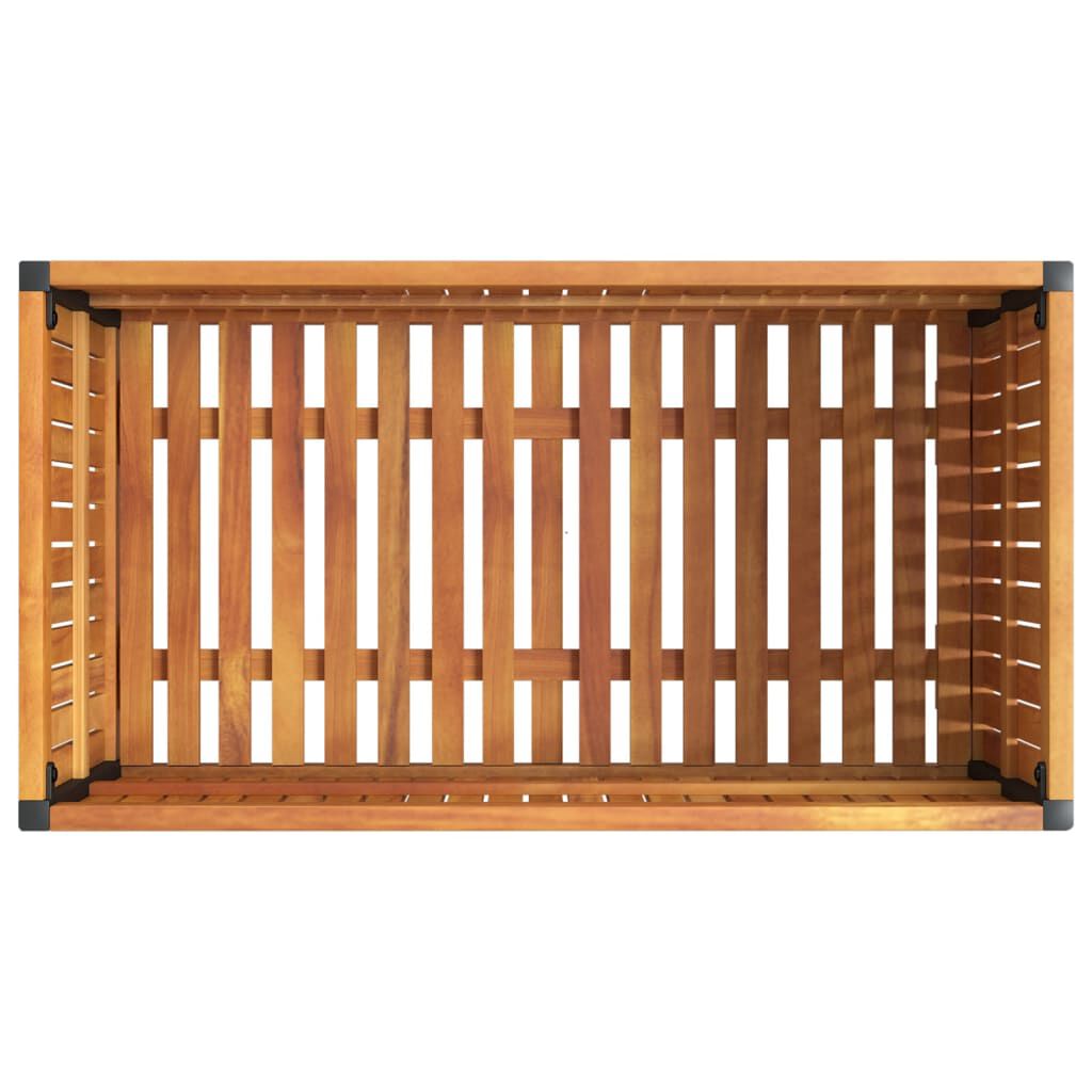 vidaXL Ζαρντινιέρα Κήπου 85x45x44 εκ. Μασίφ Ξύλο Ακακίας/Ατσάλι