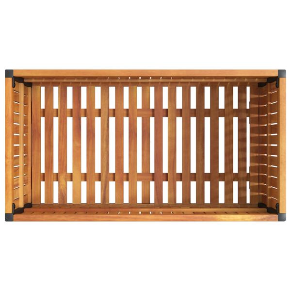 vidaXL Ζαρντινιέρα Κήπου 85x45x44 εκ. Μασίφ Ξύλο Ακακίας/Ατσάλι
