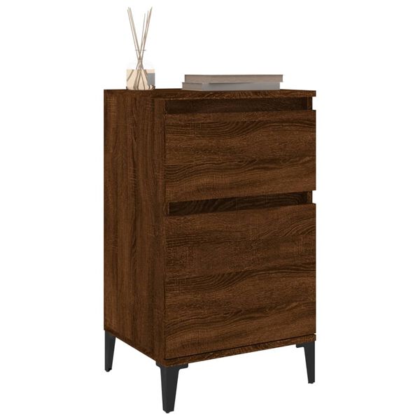 vidaXL Κομοδίνα 2 τεμ. Καφέ Δρυς 40x35x70 εκ.