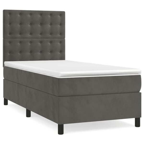 vidaXL &Kappa;&rho;&epsilon;&beta;ά&tau;&iota; Boxspring &mu;&epsilon; &Sigma;&tau;&rho;ώ&mu;&alpha; &Sigma;&kappa;&omicron;ύ&rho;&omicron; &Gamma;&kappa;&rho;&iota; 90x190 &epsilon;&kappa;. &Beta;&epsilon;&lambda;&omicron;ύ&delta;&iota;&nu;&omicron;
