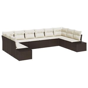 vidaXL &Sigma;&epsilon;&tau; &Kappa;&alpha;&nu;&alpha;&pi;έ &Kappa;ή&pi;&omicron;&upsilon; &mu;&epsilon; &mu;&alpha;&xi;&iota;&lambda;ά&rho;&iota; 10 pcs &Kappa;&alpha;&phi;έ &kappa;&alpha;&iota; &Kappa;&rho;έ&mu;&alpha; &Pi;&omicron;&lambda;&upsilon;&rho;&alpha;&tau;ά&nu;