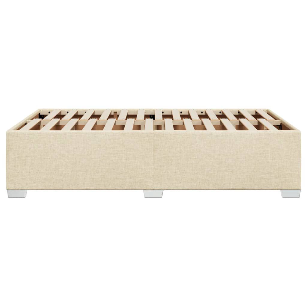vidaXL Πλαίσιο Κρεβατιού χωρίς στρώμα Κρέμα 120x190 εκ. Υφασμάτινο